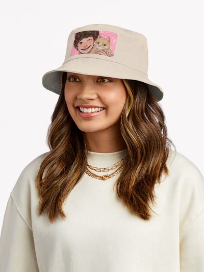 Karl Jacobs And Buffy Print Bucket Hat Official Karl Jacobs Merch