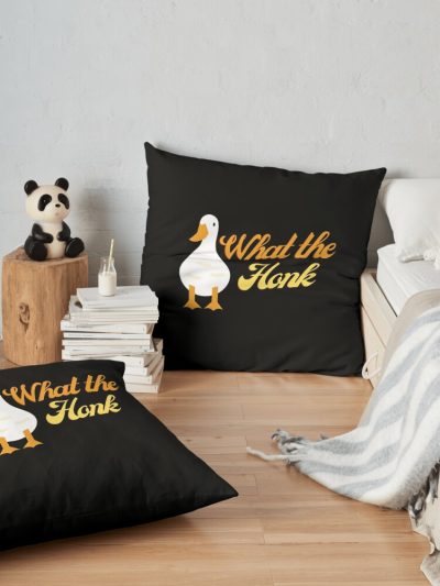 What The Honk- Karl Jacobs Throw Pillow Official Karl Jacobs Merch