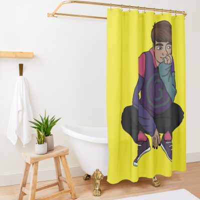 ☯ Karl Jacobs Minecraft Shower Curtain Official Karl Jacobs Merch