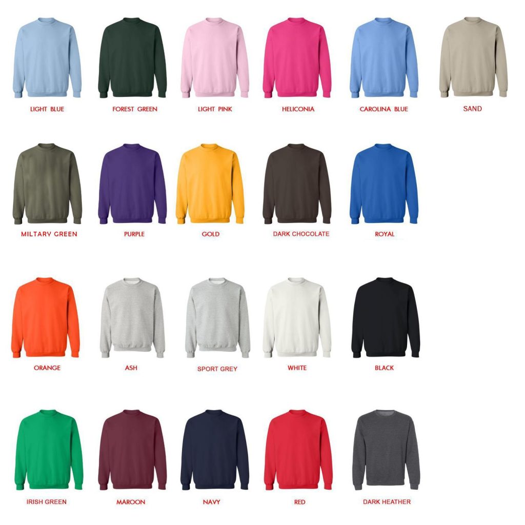 sweatshirt color chart - Karl Jacobs Store